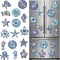 16 Pcs Summer Diamond Art Painting Magnets Sea Mandala Turtle Refrigerator Magnets Sticker Ocean Diamond Art Kits for Adults Gift Fridge DIY Summer Decorations